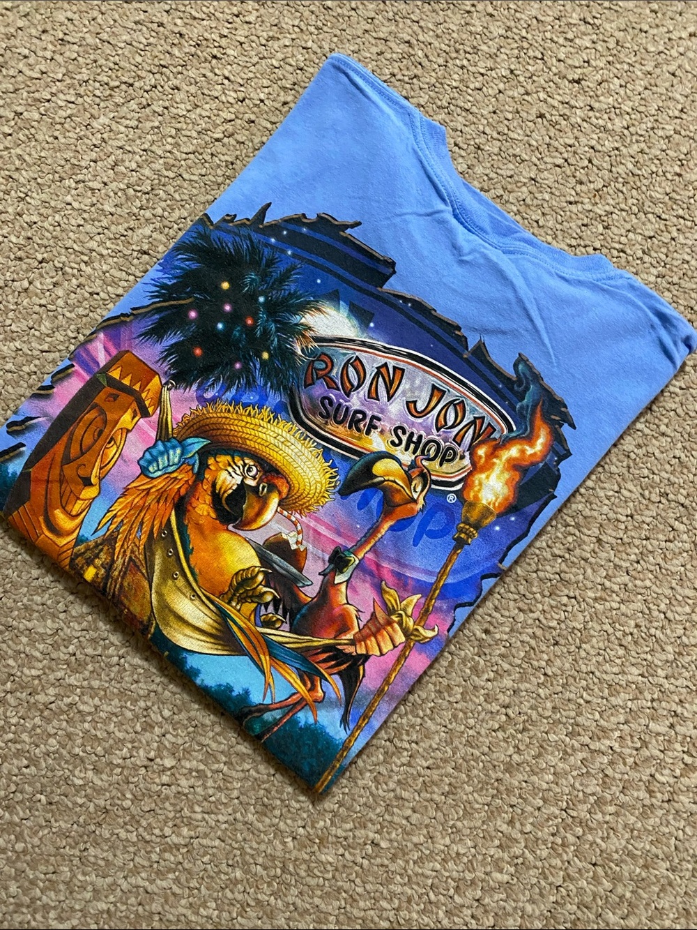Ron Jon surf shop Mens size XXL Light Blue Short Sleeve Tee Panama City beach - Picture 16 of 16